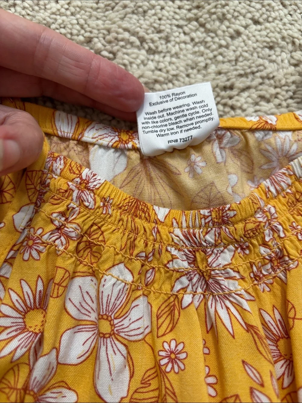Jumping Beans Girls Yellow Floral Sundress